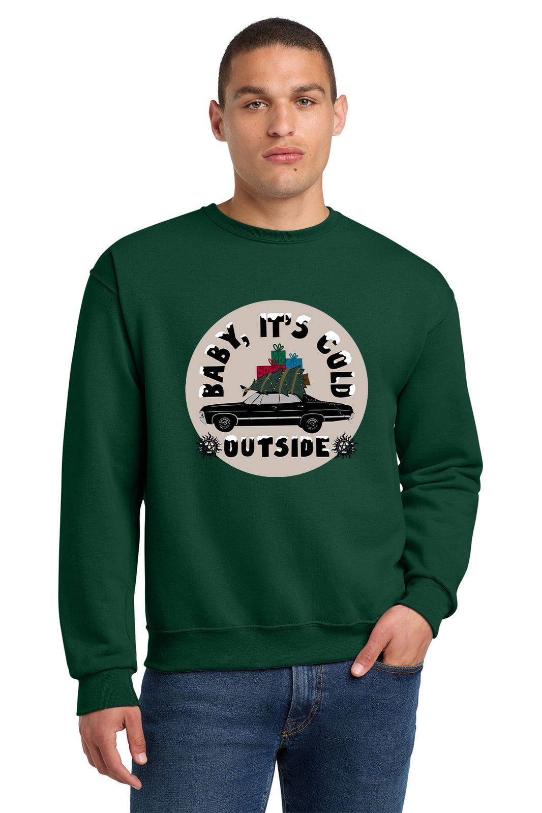 "Baby It's Cold Outside" Green Fleece Unisex (CE-FLE3) Mo