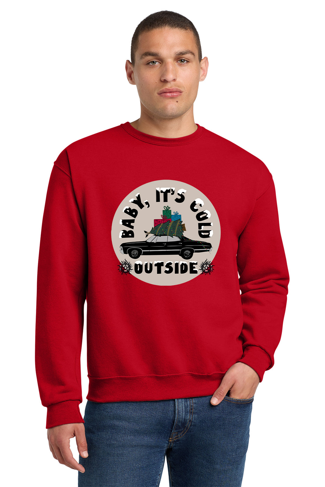 "Baby It's Cold Outside" Red Fleece (Unisex) (CE-FLE2)