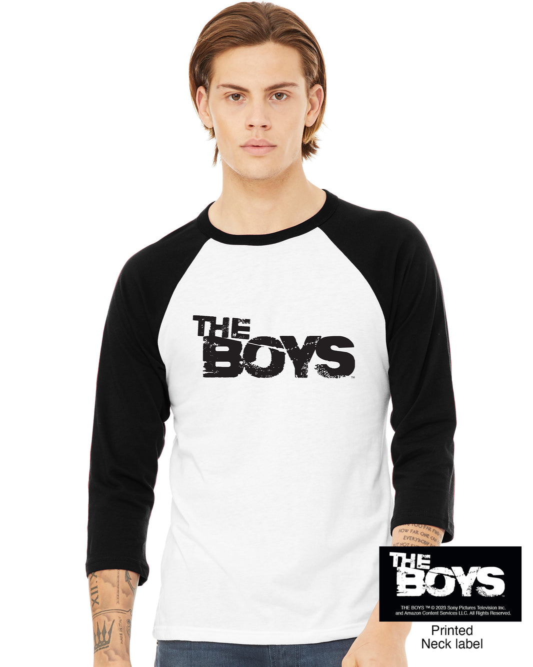 "THE BOYS" LOGO Baseball Sleeve T-Shirt (Unisex)