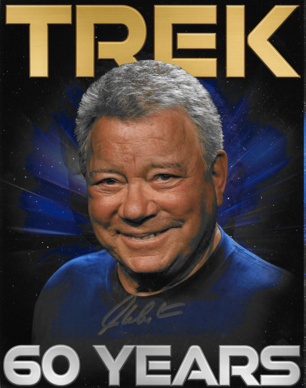 60 YEARS Limited Edition "Signed 11x14" Poster Signed by William Shatner