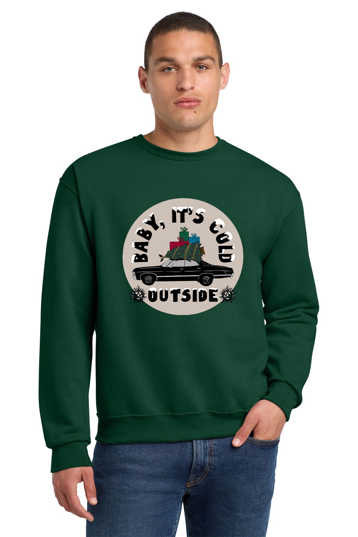 "Baby It's Cold Outside" Green Fleece Unisex (CE-FLE3) Mo
