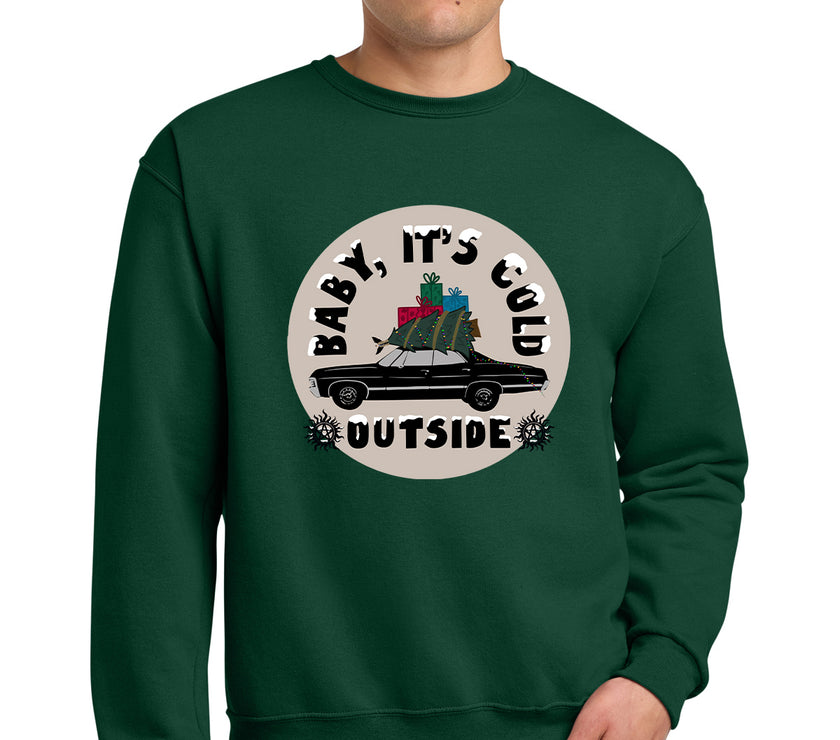 "Baby It's Cold Outside" Green Fleece