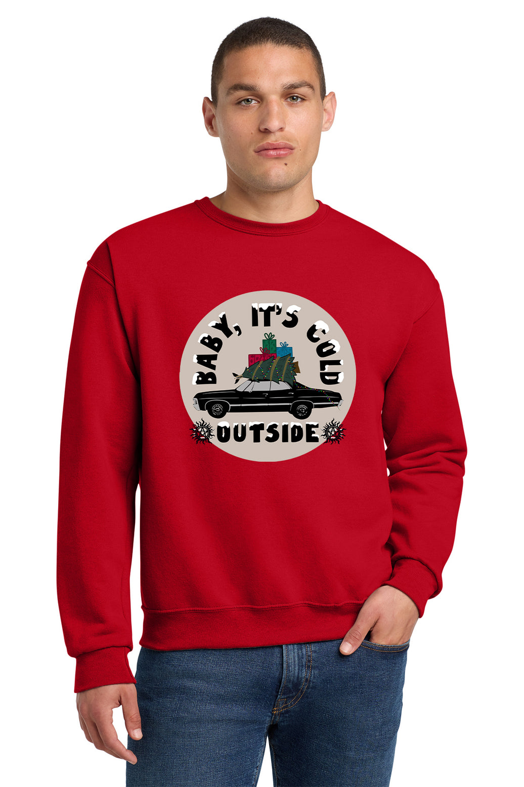 "Baby It's Cold Outside" Red Fleece (Unisex) (CE-FLE2)