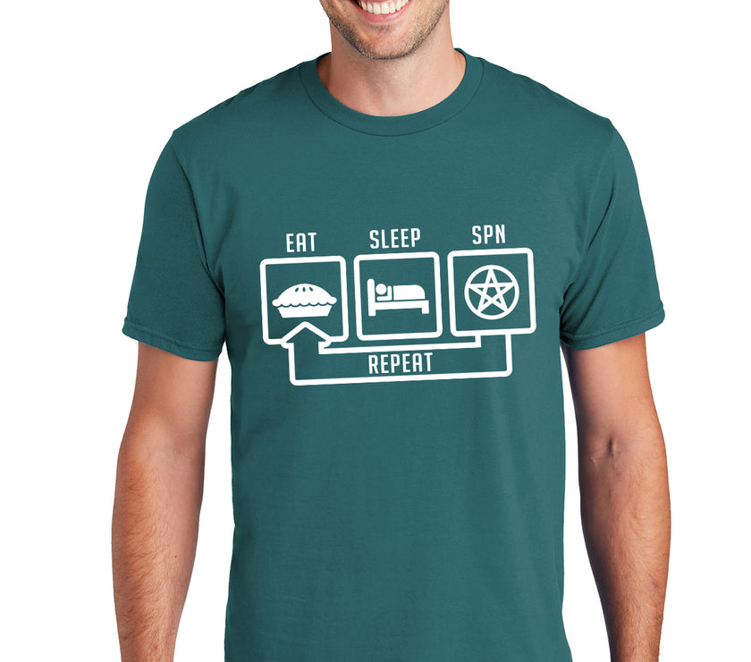 "EAT*SLEEP*SPN"  T-Shirt (CE-T5)