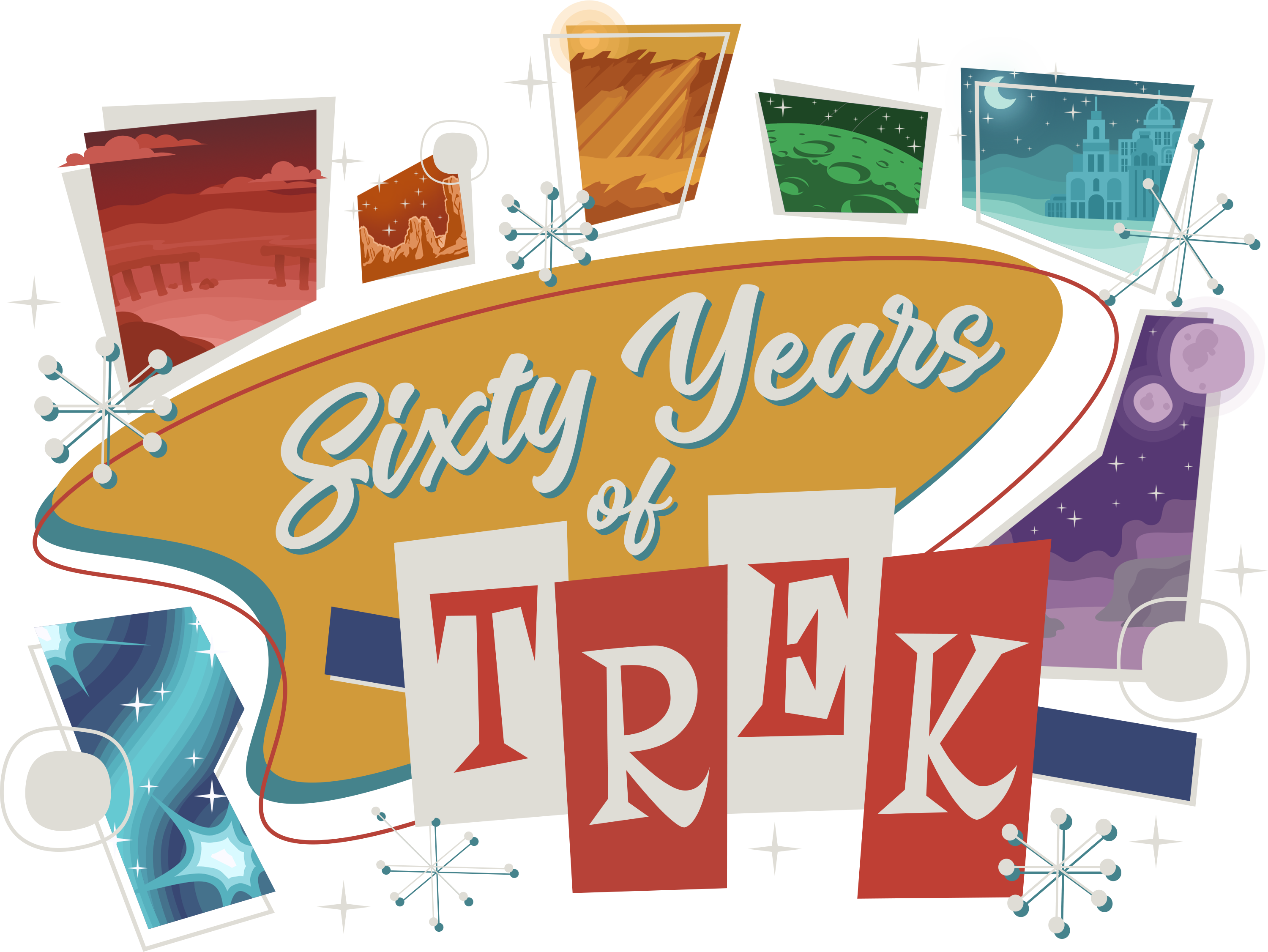 Star Trek  60 Years Retro T-Shirt