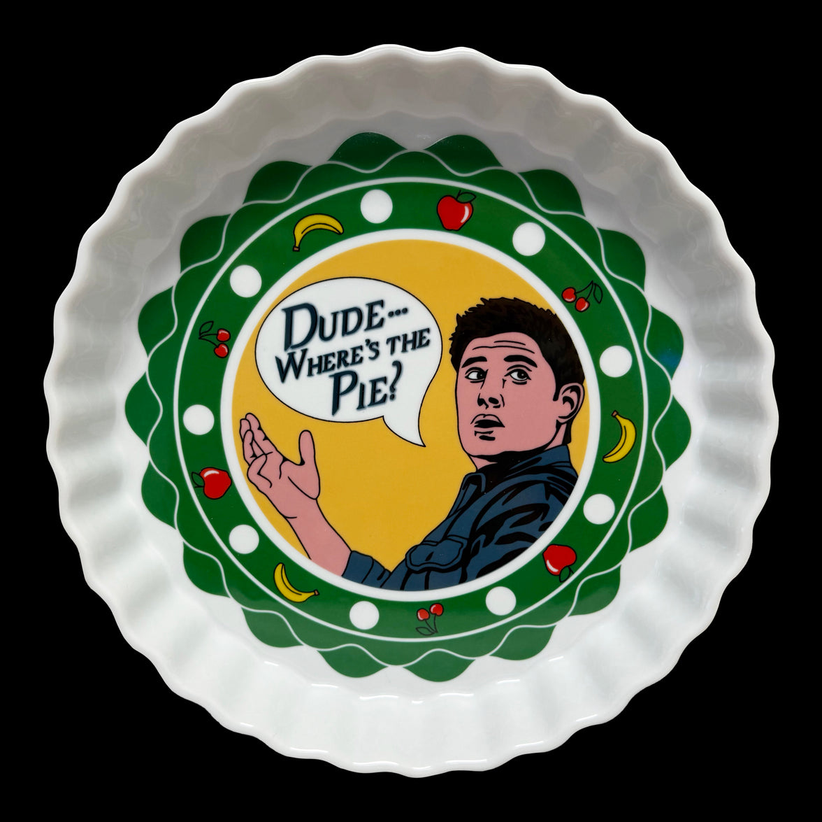Jensen's Pie Plate (Measures 9.5 Inches Diameter)