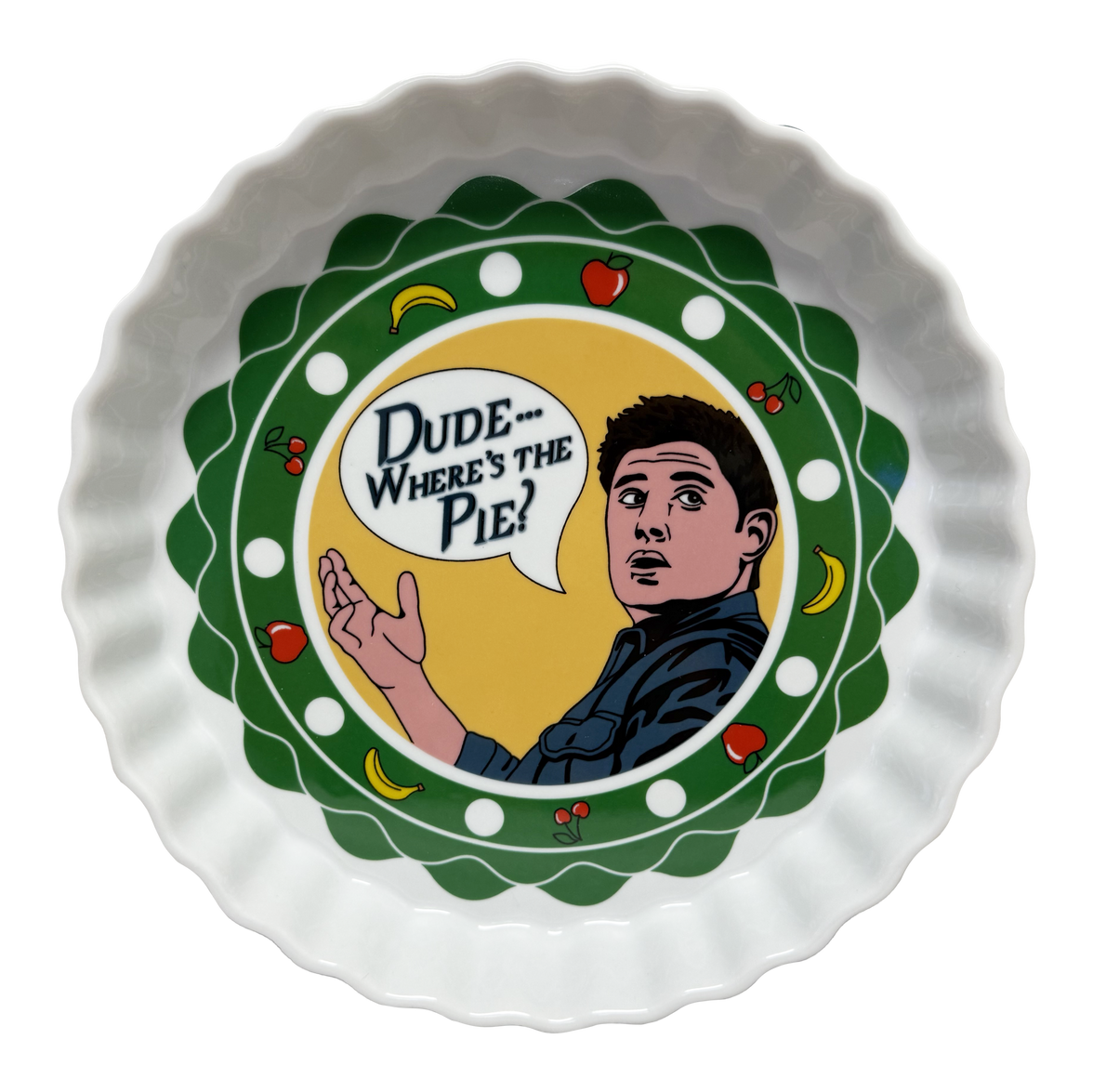 Jensen's Pie Plate (Measures 9.5 Inches Diameter)